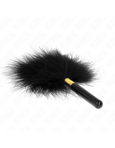 KINK PLUMAS PARA COSQUILLAS METAL DORADO NEGRA 18 CM KINK PLUMAS PARA COSQUILLAS METAL DORADO NEGRA 18 CM