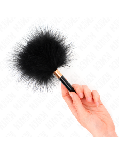 KINK PLUMAS PARA COSQUILLAS METAL DORADO NEGRA 18 CM KINK PLUMAS PARA COSQUILLAS METAL DORADO NEGRA 18 CM