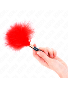 KINK PLUMAS PARA COSQUILLAS METAL DORADO ROJO 18 CM 2