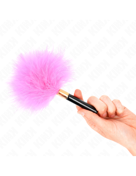 KINK PLUMAS PARA COSQUILLAS METAL DORADO FUCSIA 18 CM KINK PLUMAS PARA COSQUILLAS METAL DORADO FUCSIA 18 CM