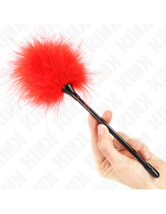 KINK PLUMAS PARA COSQUILLAS ROJO USADO PARA EL KIT BONDAGE 27 CM