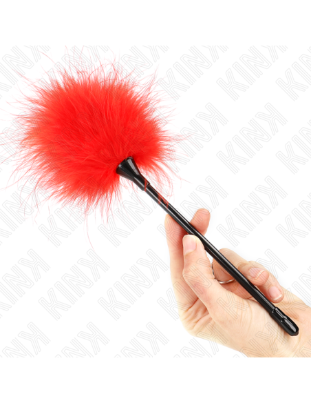 KINK PLUMAS PARA COSQUILLAS ROJO USADO PARA EL KIT BONDAGE 27 CM