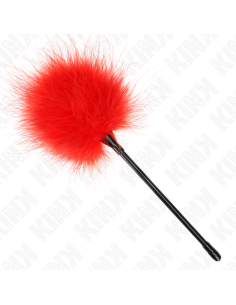 KINK PLUMAS PARA COSQUILLAS ROJO USADO PARA EL KIT BONDAGE 27 CM 2
