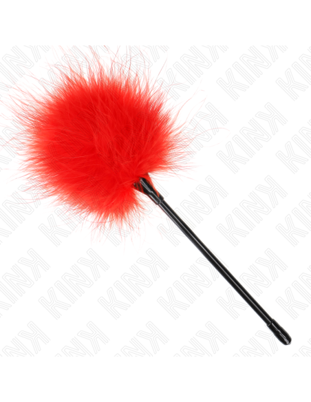 KINK PLUMAS PARA COSQUILLAS ROJO USADO PARA EL KIT BONDAGE 27 CM
