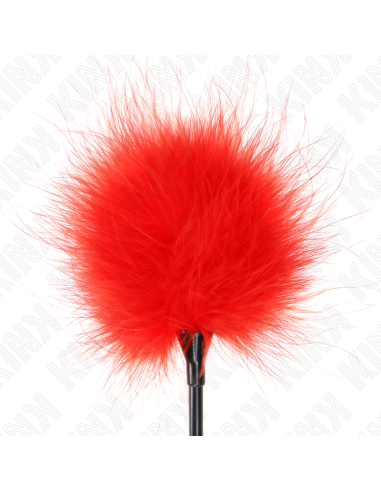 KINK PLUMAS PARA COSQUILLAS ROJO USADO PARA EL KIT BONDAGE 27 CM