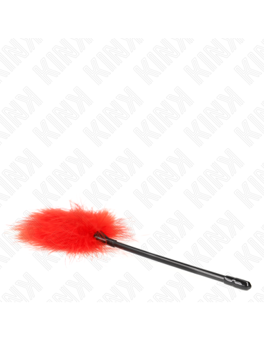 KINK PLUMAS PARA COSQUILLAS ROJO USADO PARA EL KIT BONDAGE 27 CM
