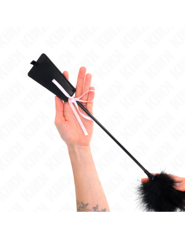 KINK PLUMAS PARA COSQUILLAS CON LAZO DE CINTA ROSA 49 CM