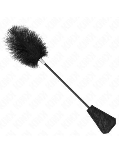 KINK PLUMAS DE AVESTRUZ PARA COSQUILLAS CON PALETA DE ENCAJE 56 CM
