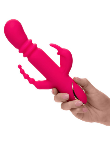 CALEXOTICS JACK FANTASY TRIPLE VIBRADOR CALENTABLE RABBIT ROSA