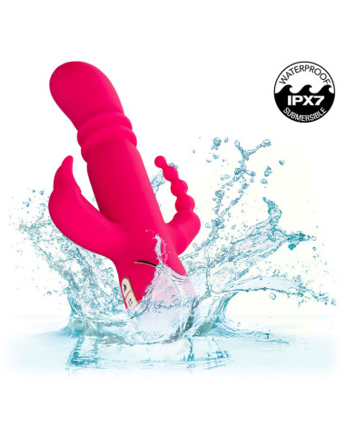 CALEXOTICS JACK FANTASY TRIPLE VIBRADOR CALENTABLE RABBIT ROSA