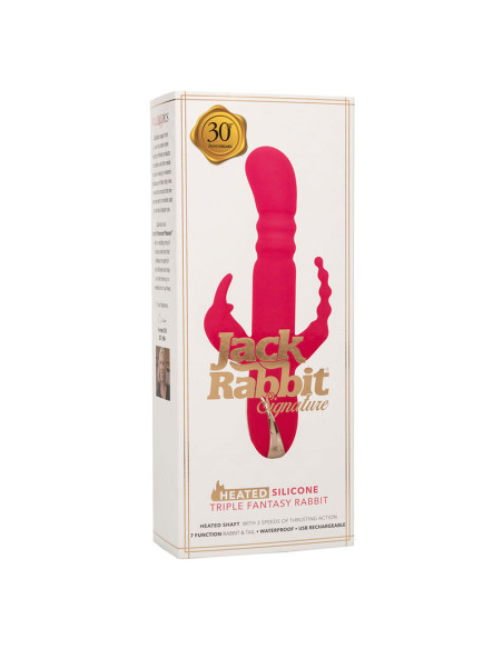 CALEXOTICS JACK FANTASY TRIPLE VIBRADOR CALENTABLE RABBIT ROSA CALEXOTICS JACK FANTASY TRIPLE VIBRADOR CALENTABLE RABBIT ROSA