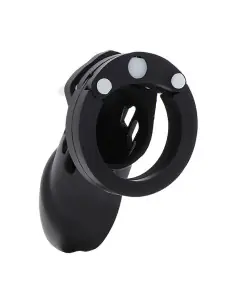 HIDDEN DESIRE EXTREME JAULA DE CASTIDAD SILICONA TALLA L NEGRO 2