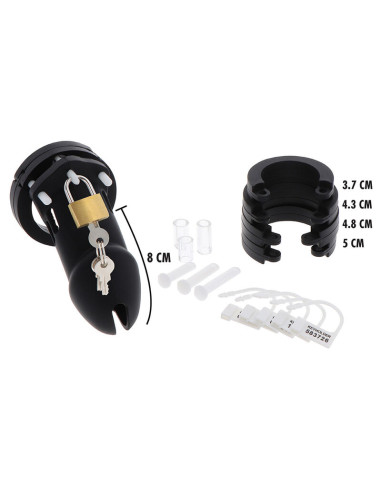 HIDDEN DESIRE EXTREME JAULA DE CASTIDAD SILICONA TALLA L NEGRO