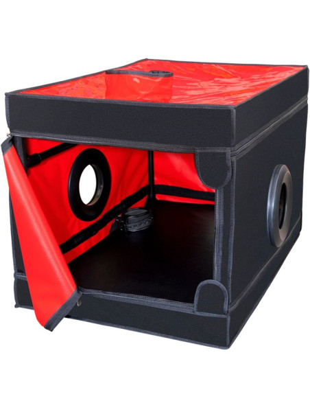 SECRET DOME KINK CLUB LA NICHE CABINA NEGRO ROJO