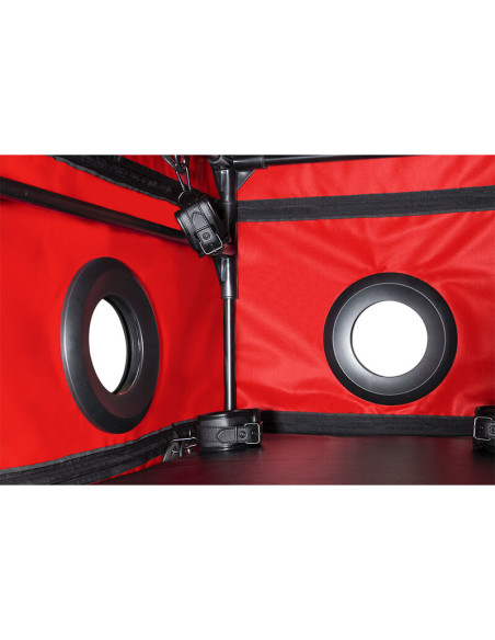 SECRET DOME KINK CLUB LA NICHE CABINA NEGRO ROJO