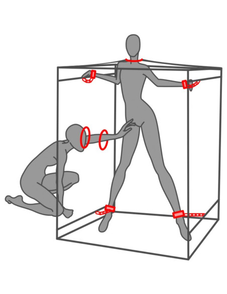 SECRET DOME KINK CLUB CABINA SCANDALE NEGRO ROJO