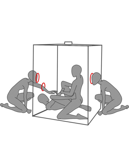 SECRET DOME KINK CLUB CABINA SCANDALE NEGRO ROJO