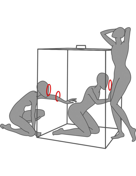 SECRET DOME KINK CLUB CABINA SCANDALE NEGRO ROJO