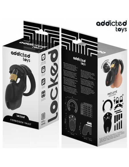 ADDICTED TOYS LOCKED FORBIDDEN VAULT JAULA PARA PENE 10 CM ADDICTED TOYS LOCKED FORBIDDEN VAULT JAULA PARA PENE 10 CM