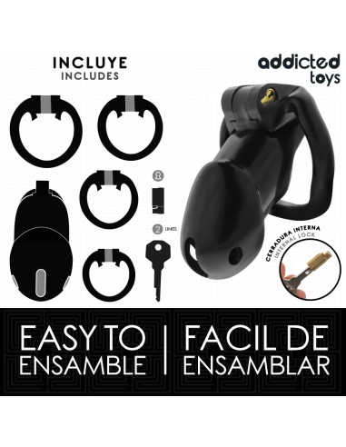 ADDICTED TOYS LOCKED MINDNIGHT CELL JAULA PARA PENE TALLA L