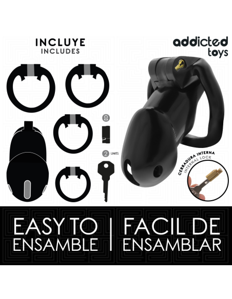 ADDICTED TOYS LOCKED MINDNIGHT CELL JAULA PARA PENE TALLA L ADDICTED TOYS LOCKED MINDNIGHT CELL JAULA PARA PENE TALLA L