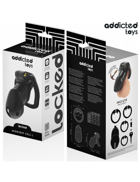 ADDICTED TOYS LOCKED MINDNIGHT CELL JAULA PARA PENE TALLA L ADDICTED TOYS LOCKED MINDNIGHT CELL JAULA PARA PENE TALLA L