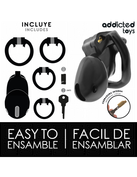 ADDICTED TOYS LOCKED MINDNIGHT CELL JAULA PARA PENE TALLA S 48 CM ADDICTED TOYS LOCKED MINDNIGHT CELL JAULA PARA PENE TALLA S 48 CM