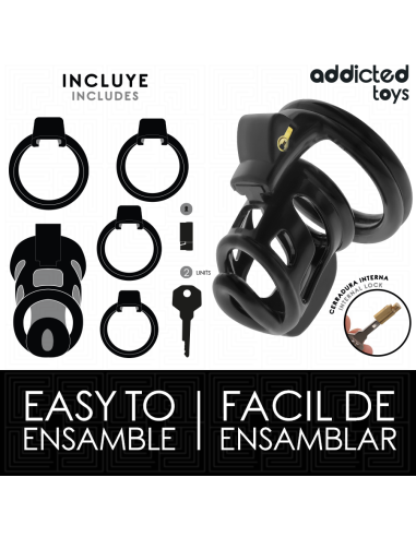 ADDICTED TOYS LOCKED GILDEN CAGE JAULA PARA PENE DE SILICONA 85 CM