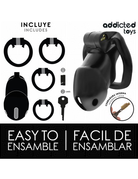 ADDICTED TOYS LOCKED MINDNIGHT CELL JAULA PARA PENE 42 CM TALLA M