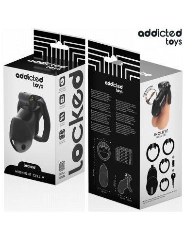 ADDICTED TOYS LOCKED MINDNIGHT CELL JAULA PARA PENE 42 CM TALLA M