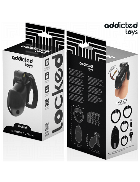 ADDICTED TOYS LOCKED MINDNIGHT CELL JAULA PARA PENE 42 CM TALLA M