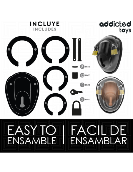ADDICTED TOYS LOCKED KEYLESS RESTRAINT JAULA PARA PENE 115 CM ADDICTED TOYS LOCKED KEYLESS RESTRAINT JAULA PARA PENE 115 CM