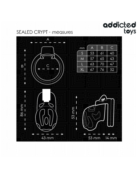 ADDICTED TOYS LOCKED SEALED CRYPT JAULA PARA PENE 8 CM ADDICTED TOYS LOCKED SEALED CRYPT JAULA PARA PENE 8 CM