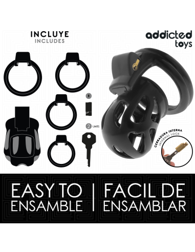 ADDICTED TOYS LOCKED SILENT KEEP JAULA PARA PENE 75 CM