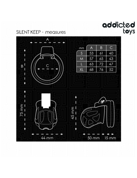 ADDICTED TOYS LOCKED SILENT KEEP JAULA PARA PENE 75 CM ADDICTED TOYS LOCKED SILENT KEEP JAULA PARA PENE 75 CM