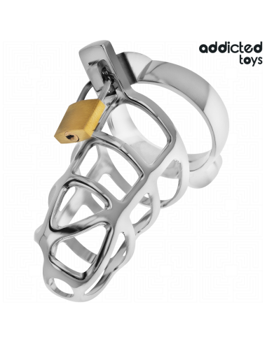ADDICTED TOYS LOCKED SILVER LOCK JAULA PARA PENE DE METAL TALLA S