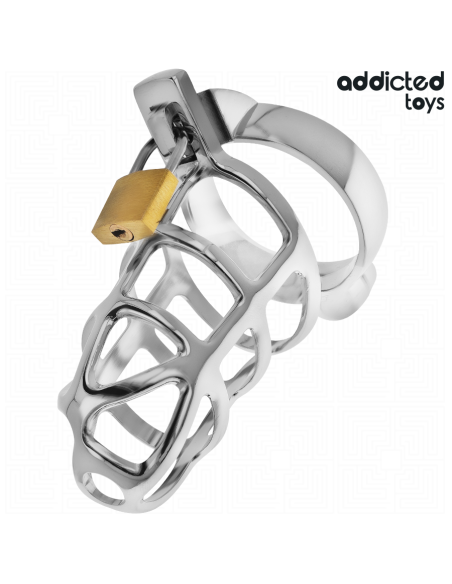 ADDICTED TOYS LOCKED SILVER LOCK JAULA PARA PENE DE METAL TALLA S ADDICTED TOYS LOCKED SILVER LOCK JAULA PARA PENE DE METAL TALLA S