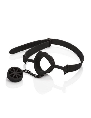 CALEXOTICS SCANDAL MORDAZA CON TAPON DE SILICONA NEGRO
