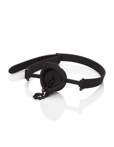 CALEXOTICS SCANDAL MORDAZA CON TAPON DE SILICONA NEGRO