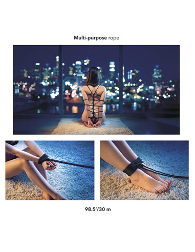 CALEXOTICS SCANDAL CUERDA BDSM NEGRA 30 M