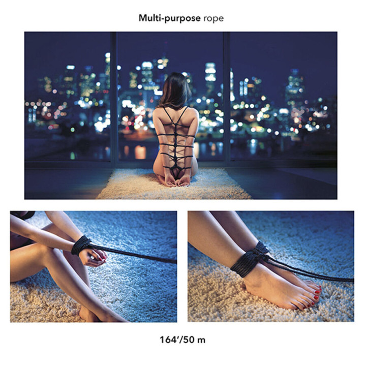 CALEXOTICS SCANDAL CUERDA BDSM NEGRA 50 M