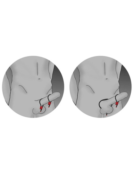 ELECTRASTIM PRESTIGE ELECTRA LOOPS ANILLOS DE PENE AJUSTABLES ROJO