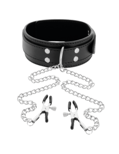 DARKNESS COLLAR CON PINZAS PARA PEZONES NEGRO 2