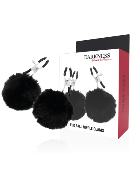 DARKNESS PINZAS PARA PEZONES CON POMPONES 1 DARKNESS PINZAS PARA PEZONES CON POMPONES 1