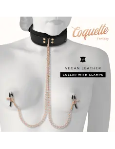 COQUETTE CHIC DESIRE FANTASY COLLAR CON PINZAS PEZONES CON FORRO DE NEOPRENO 2