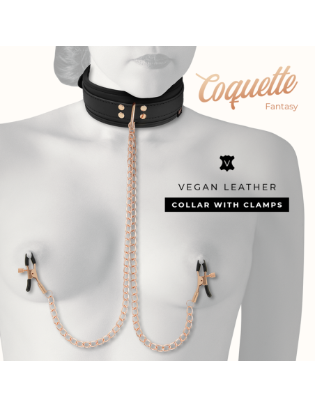 COQUETTE CHIC DESIRE FANTASY COLLAR CON PINZAS PEZONES CON FORRO DE NEOPRENO COQUETTE CHIC DESIRE FANTASY COLLAR CON PINZAS PEZONES CON FORRO DE NEOPRENO
