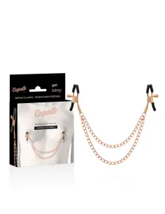 COQUETTE CHIC DESIRE FANTASY PINZAS METALICAS PEZONES CON CADENA
