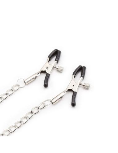 OHMAMA FETISH MORDAZA DE ANILLA CON CADENAS Y PINZAS PEZONES