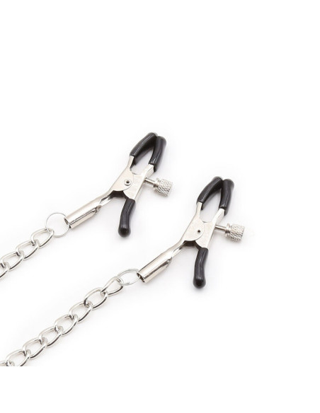 OHMAMA FETISH MORDAZA DE ANILLA CON CADENAS Y PINZAS PEZONES