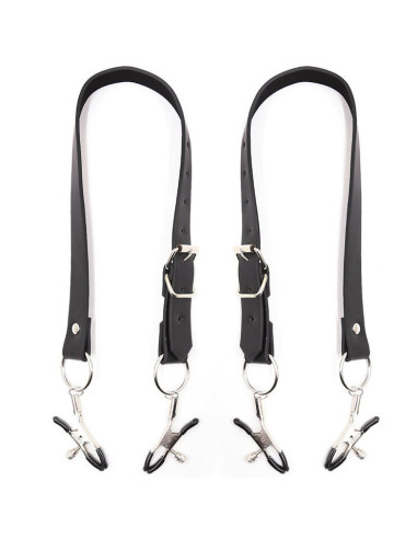 OHMAMA FETISH PINZAS CLITORIS CON CORREAS PIERNAS